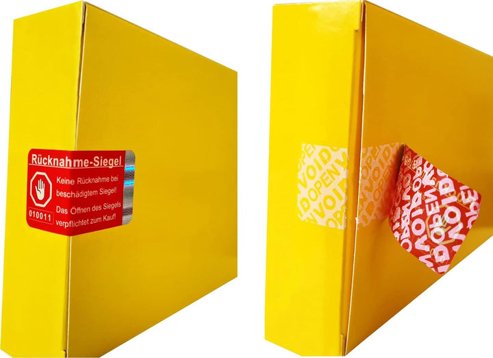 1200 Stk - Rücknahme-Siegel 48 * 25mm rot - Rücknahmesiegel, Sicherheitssiegel, Qualitätssiegel, Gar