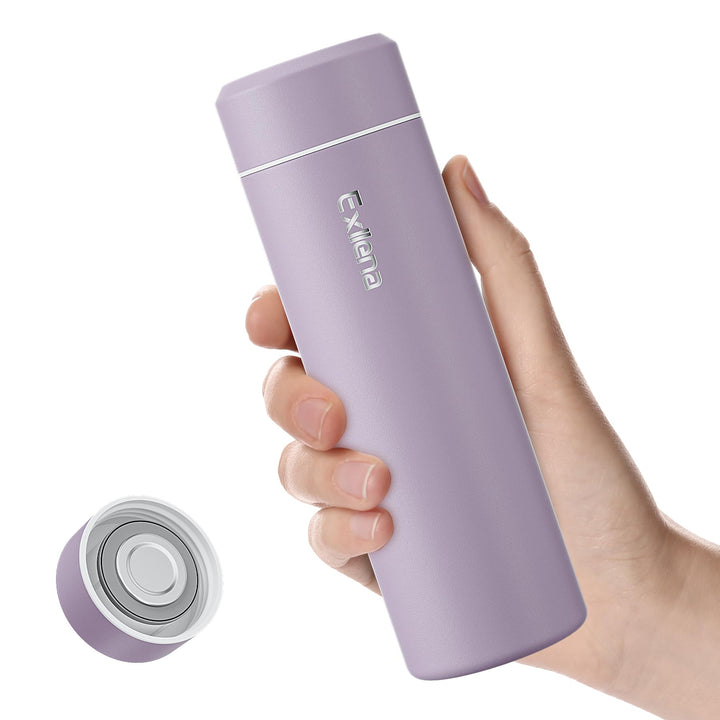 【Upgrade-Version】Exllena Mini Thermosflasche 350ml mit Edelstahl-Deckel, Trinkflasche Klein Doppelwa