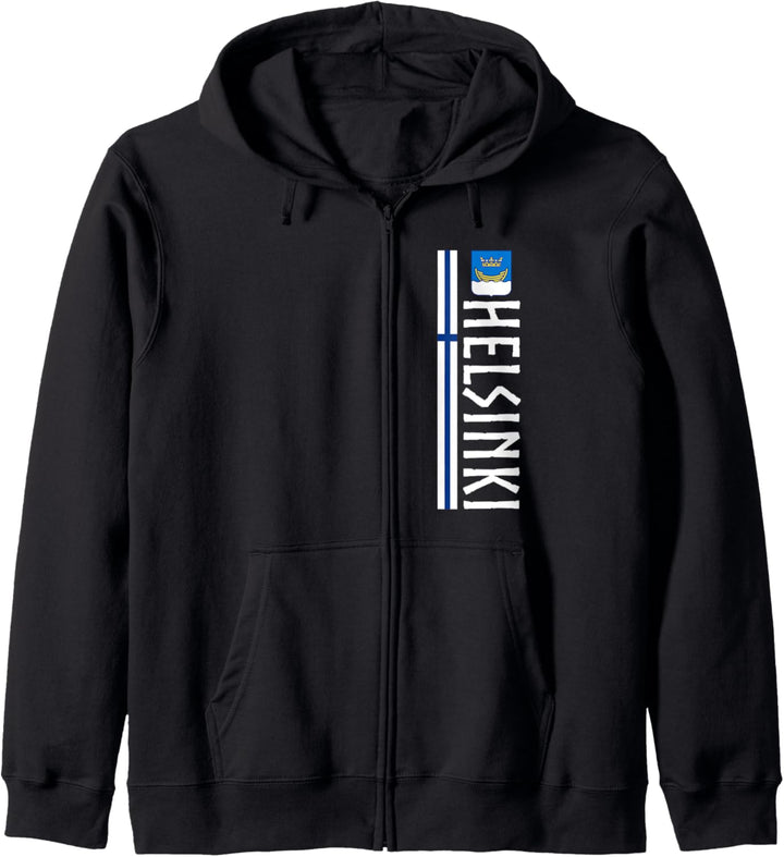 Helsinki Finland Flag Finnish Gifts Stadi Suomi Coat Of Arms Kapuzenjacke