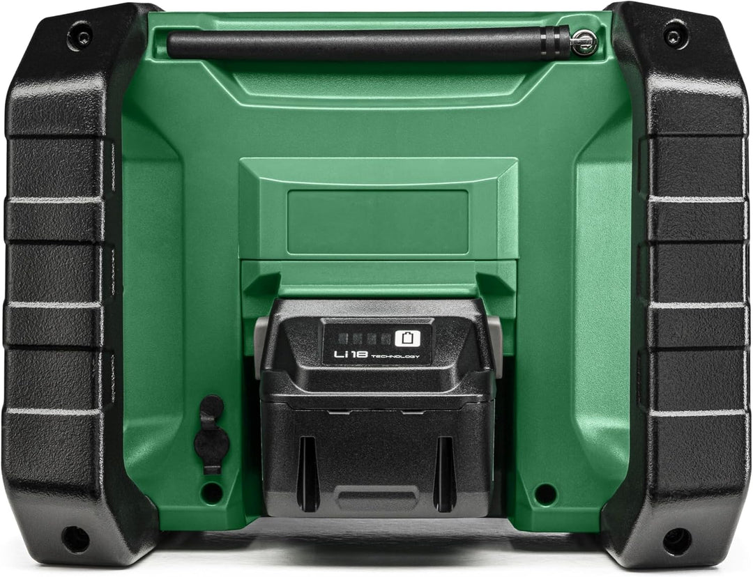 HiKOKI Akku-Baustellenradio UR18DA (Schnurloses Radio, Radiofrequenz: FM/DAB, kann mit Netzadapter o