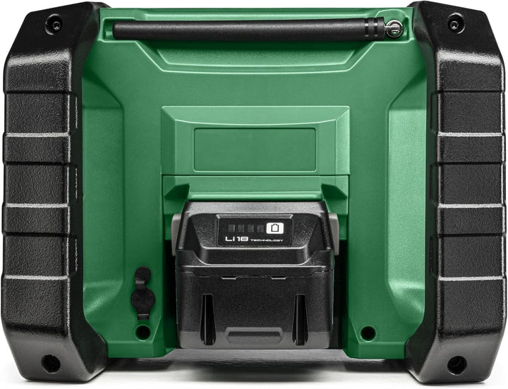 HiKOKI Akku-Baustellenradio UR18DA (Schnurloses Radio, Radiofrequenz: FM/DAB, kann mit Netzadapter o