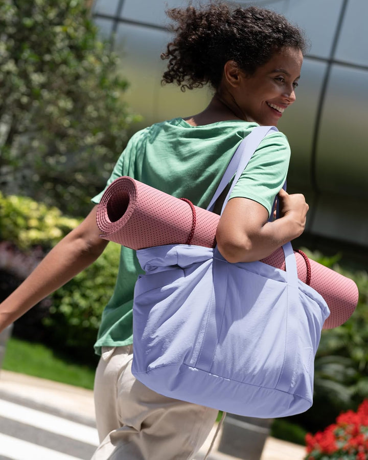 bagsmart Damen Umhängetasche Handtasche Yogatasche, Grosse Einkaufstasche, Wasserdicht Multi-Pocket