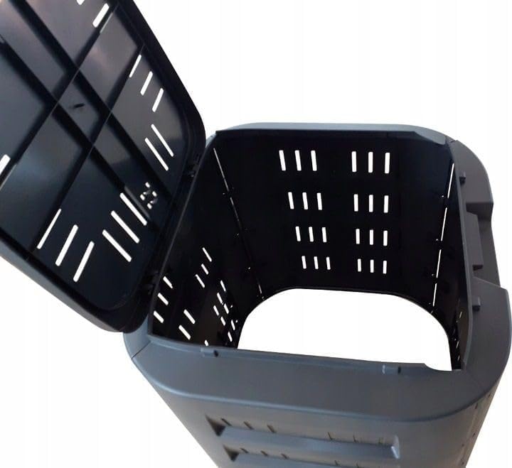 Prosperplast IKL220C-S411 Compogreen Komposteimer, 610 mm x 610 mm x 753 mm, Schwarz