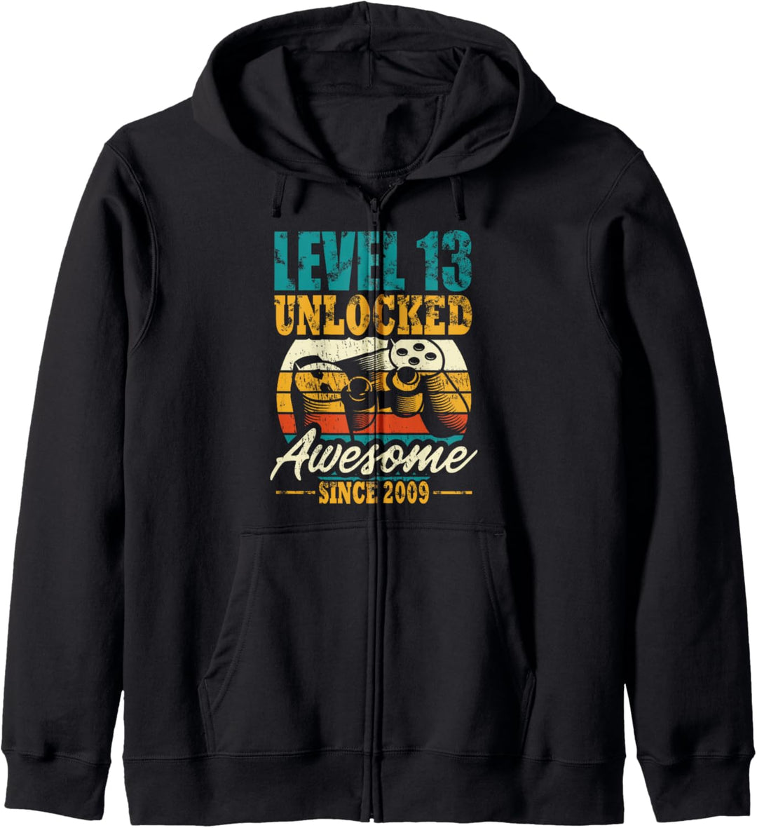 Kinder Level 13 Jahre Geburtstagsshirt 2009 Geburtstag Kapuzenjacke