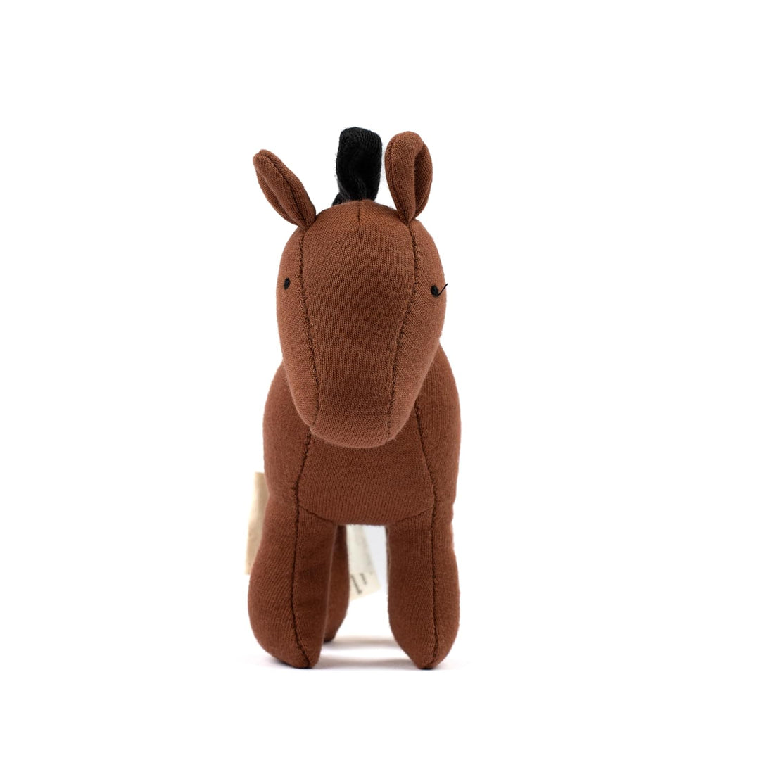 Fabelab Rassel Baby Pferd | Babyspielzeug 0-6 Monate | Baby Geschenk Junge & Mädchen | Knisterspielz