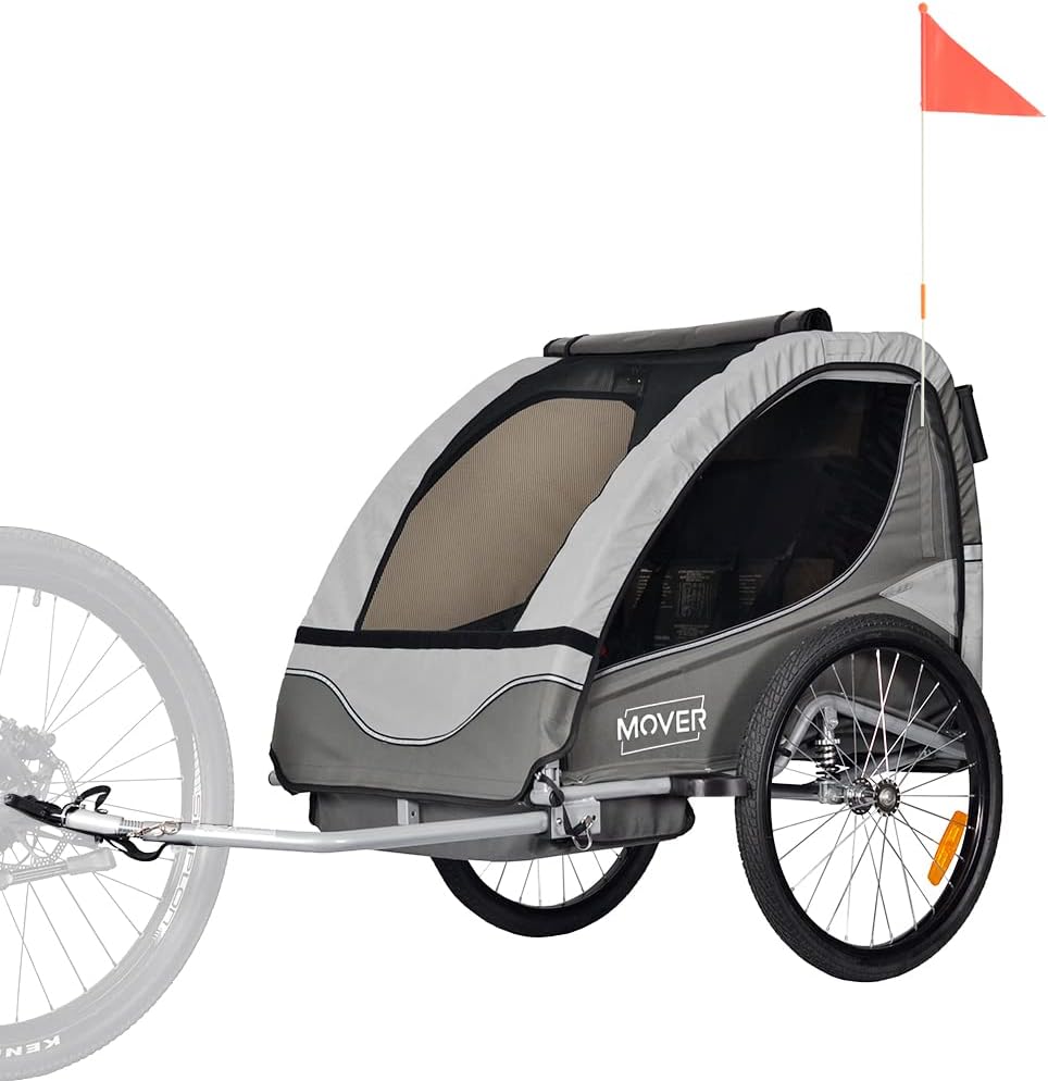 PAPILIOSHOP Mover Kinderwagen, 1 oder 2 Kinder grau, grau