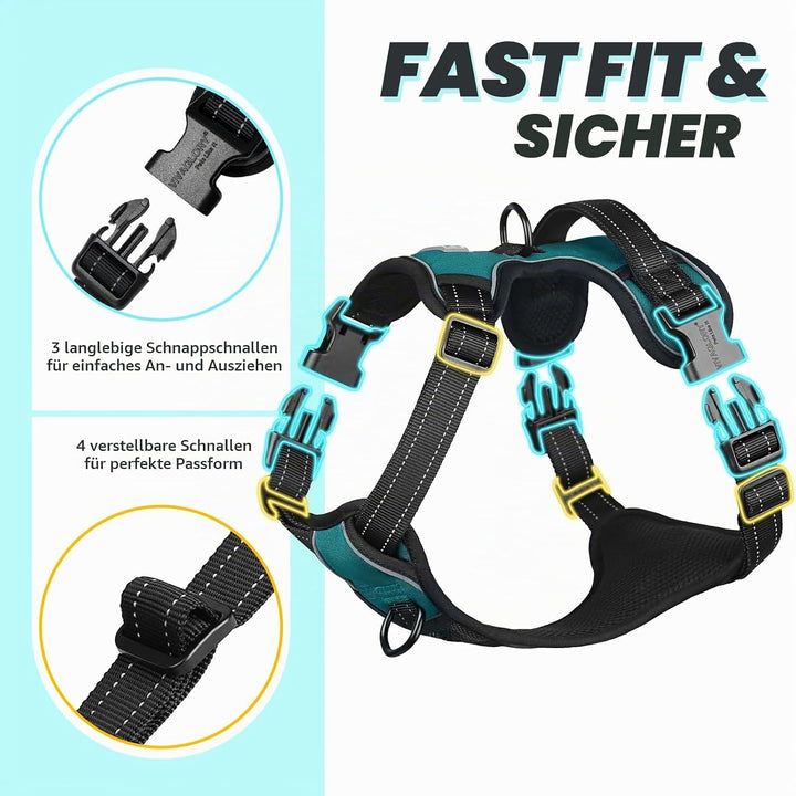 VIVAGLORY Easewalk Hundegeschirr, Anti Zug Hundegeschirr für Training &amp; Spazieren, Anti Zieh Geschir
