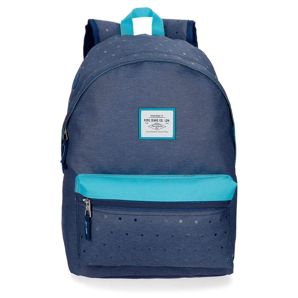 Pepe Jeans Molly An Trolley anpassbarer Rucksack Blau 31x42x17,5 cms Polyester 22.79L Adaptiver Ruck