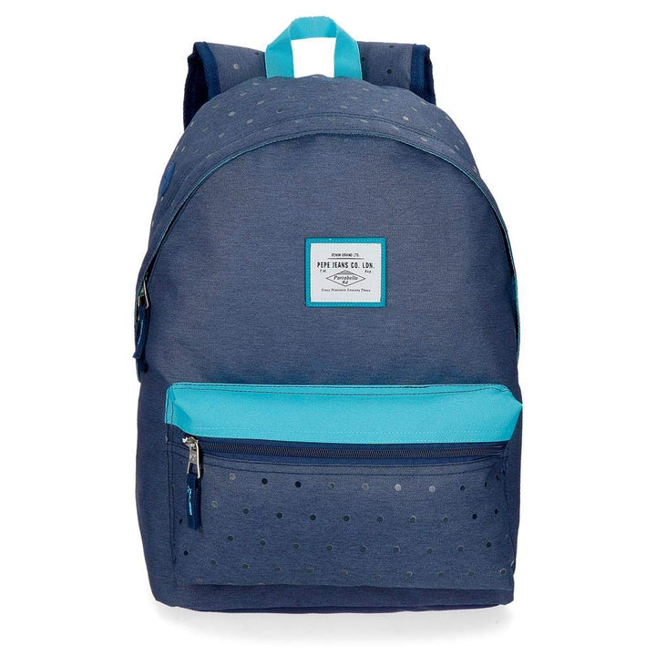 Pepe Jeans Molly An Trolley anpassbarer Rucksack Blau 31x42x17,5 cms Polyester 22.79L Adaptiver Ruck