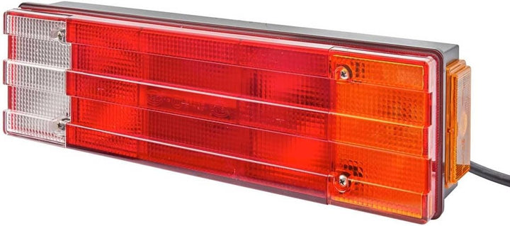 HELLA - Heckleuchte - Glühlampe - 24V - Anbau/geschraubt - Lichtscheibenfarbe: mehrfarbig - Kabel: 1