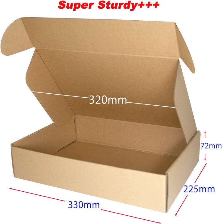 PACK4YA 330×225×72mm A4 C4 Gross Pakete für Versand versandbox Verpackungskartons Versandkartons für
