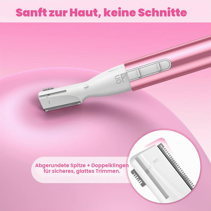 Augenbrauen-Trimmer batteriebetrieben, Präzisions-Augenbrauenrasierer für Damen, Elektrischer Gesich