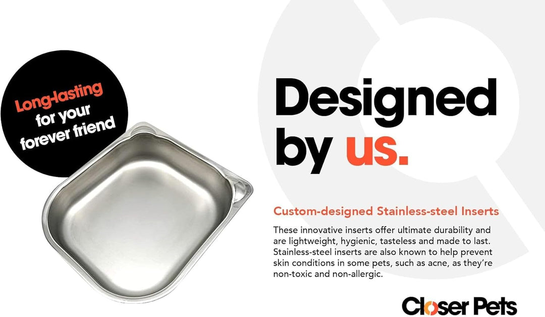 Closer Pets C100 One Meal Automatischer Futterspender für Katzen und kleine Hunde mit Edelstahl-Futt