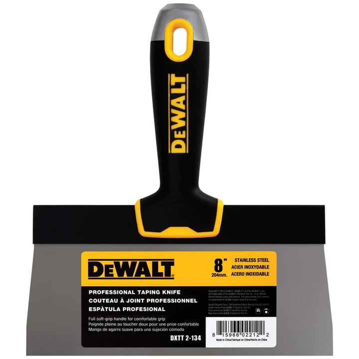 DEWALT DXTT-2-134 Taping Messer, Edelstahl, mit weichem Griff, 20,3 cm 8-Inch, 8-Inch