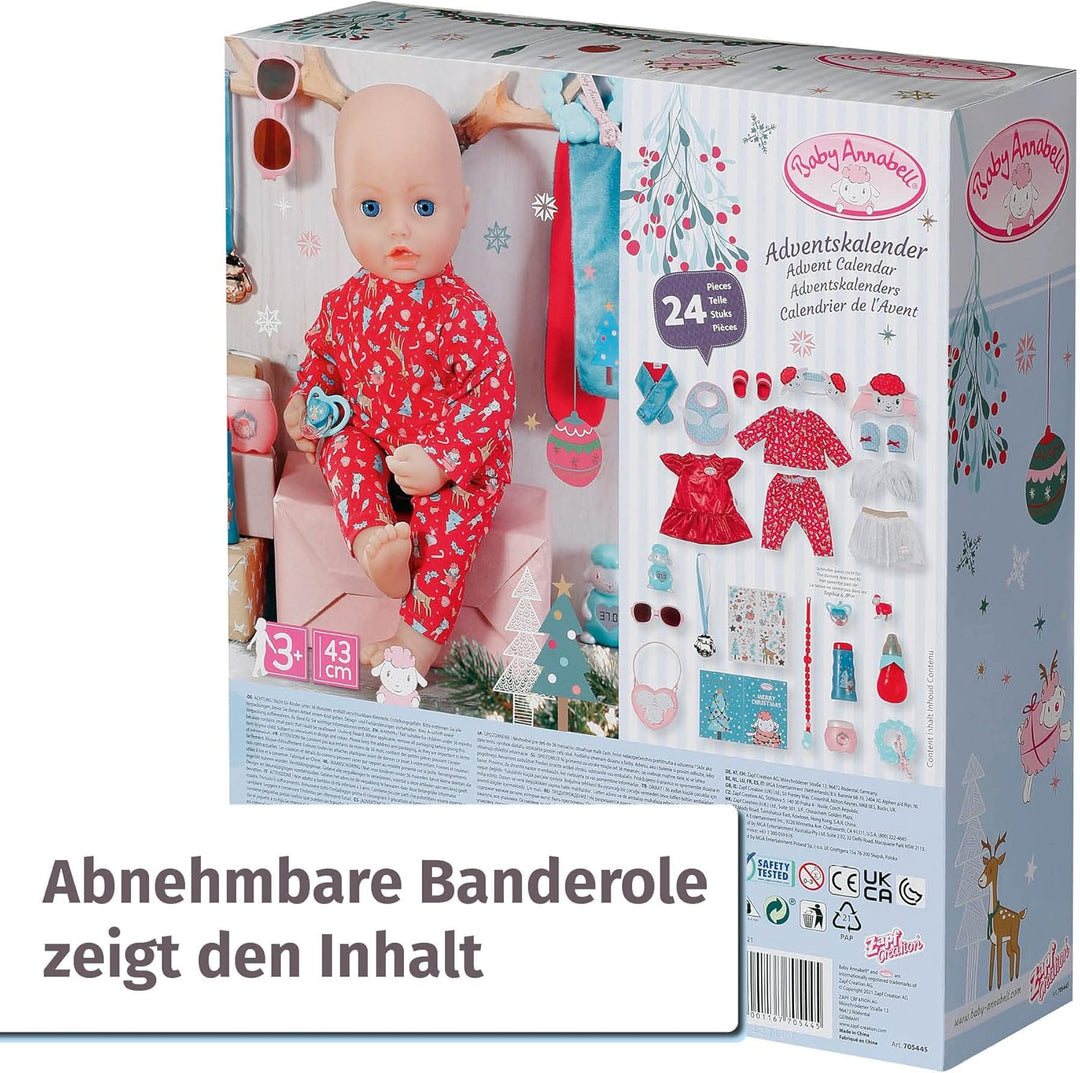 Zapf Creation 705445 Baby Annabell Advent Calendar - Puppenadventskalender mit 24 Überaschungen best
