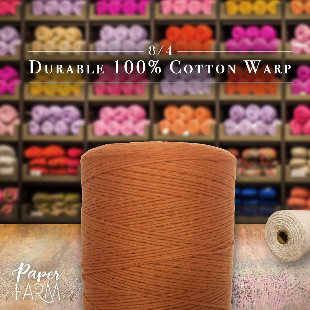 100% Baumwolle Loom Warp Thread (Vintage Orange), 8/4 Kettengarn (800 Yard), perfekt zum Weben von: