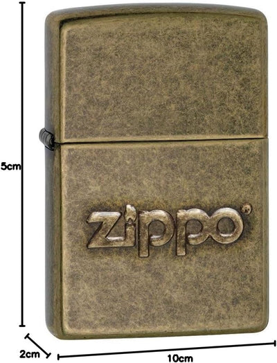 Zippo 60002307 PL Stamp Feuerzeuge, Messing, Edelstahloptik, 1 x 3,5 x 5,5 cm