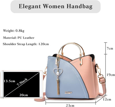 FANDARE Handtaschen für Damen Tote Beutel Umhängetaschen Wasserdicht Schultertasche Tragetasche PU-L