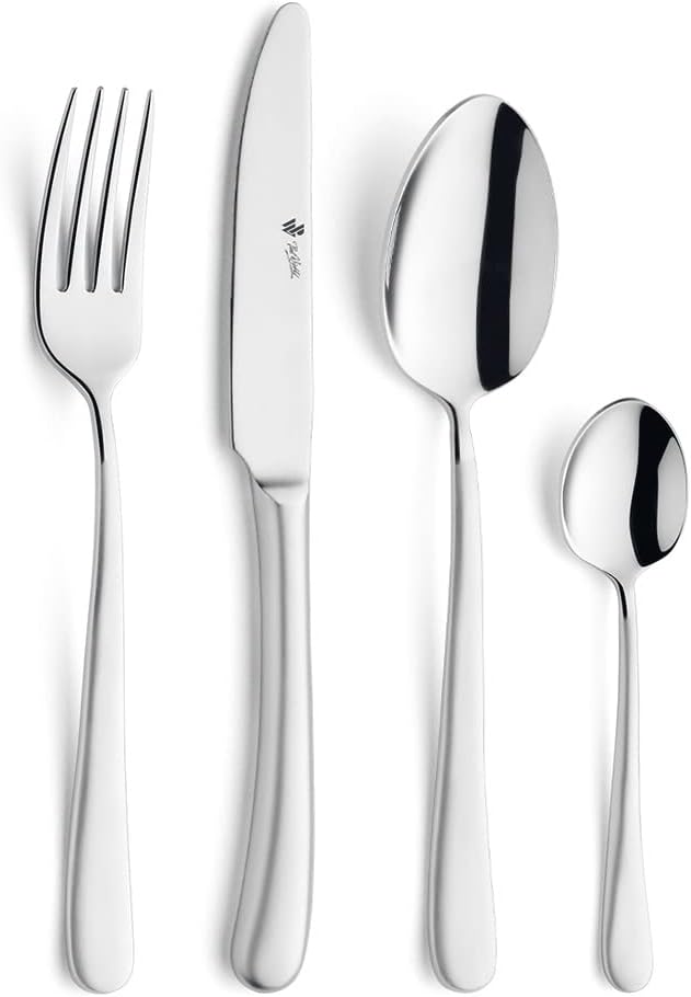 Paul Wirths BLUES 1500 Kinderbesteck 4-teilig, Edelstahl rostfrei, satiniert & spülmaschinenfest, Ki