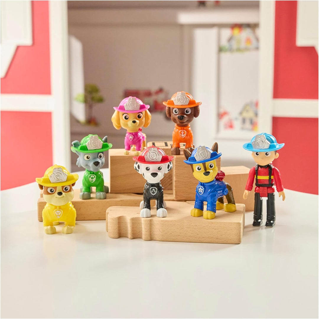 PAW PATROL Fire Rescue - Hundefiguren Geschenkset mit 7 Spielfiguren zum Sammeln, Spielzeug für Kind