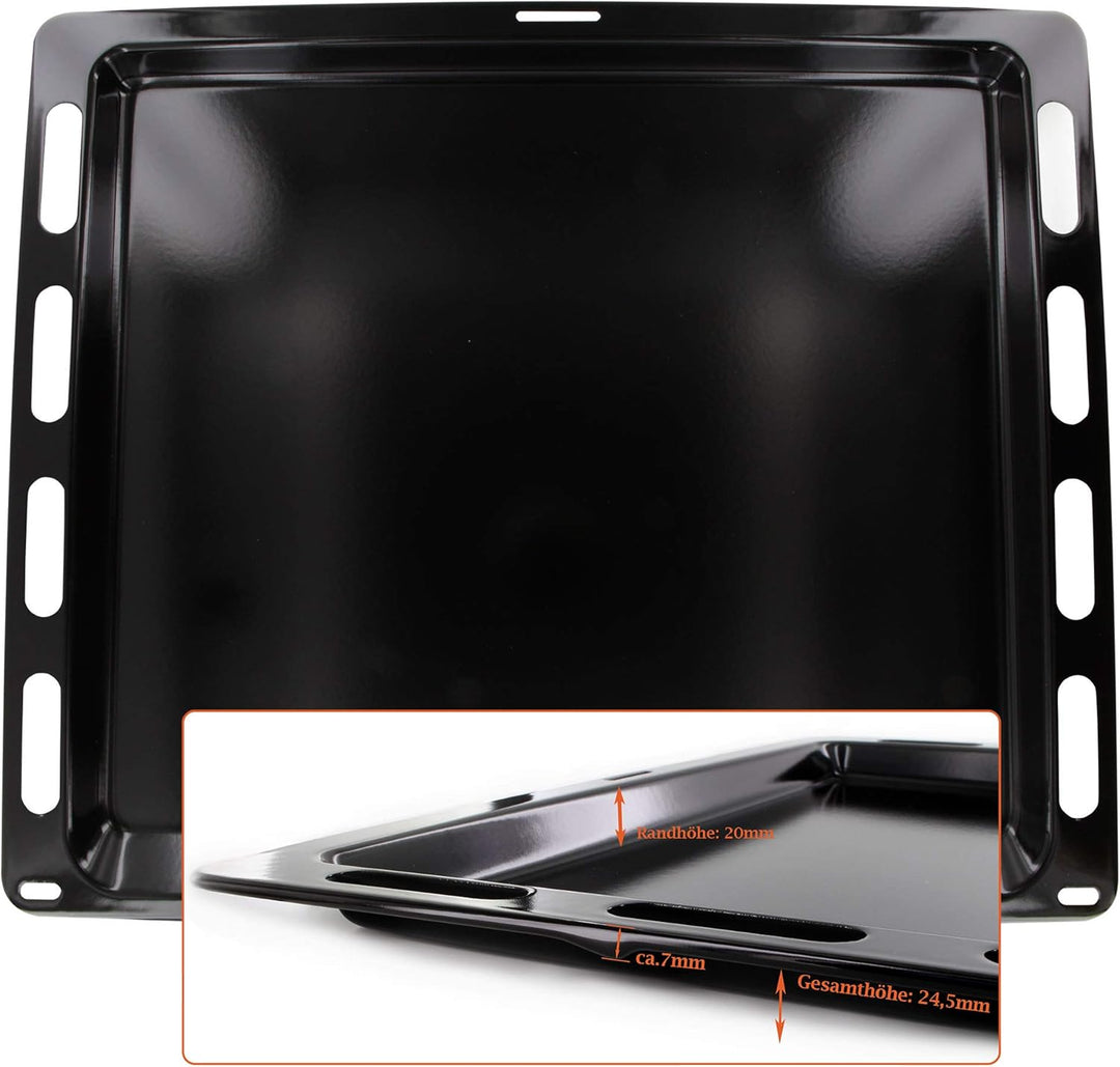 DL-pro Emalierte Backblech 442x370mm passend für Bosch 00748225 748225 HEZ431001 Siemens HZ431001 Ju