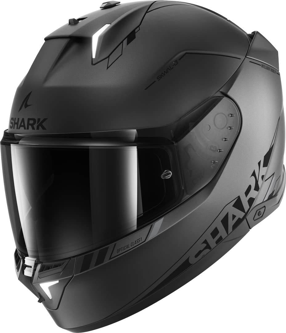 SHARK, Integraler Motorradhelm SKWAL i3 BLANK SP Grey/Black AKS, S, S