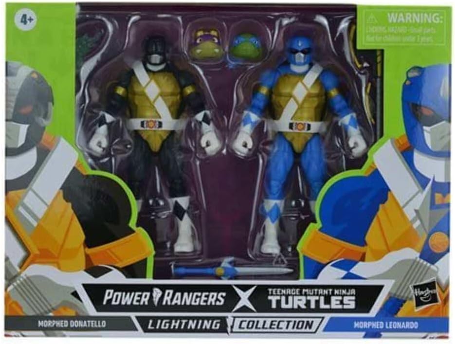 THG Rangers X Teenage Mutant Ninja Turtles Lightning Collection Donatello Negro y Leonardo Blue Figu