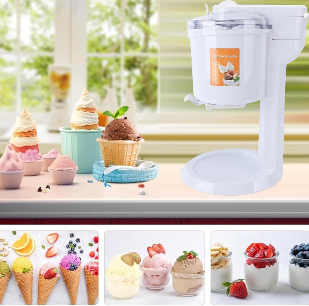 Elektrische Eismaschine, Automatische Eismaschine Gefrorener Joghurtmaschine, 1l -Kapazität, für Hei