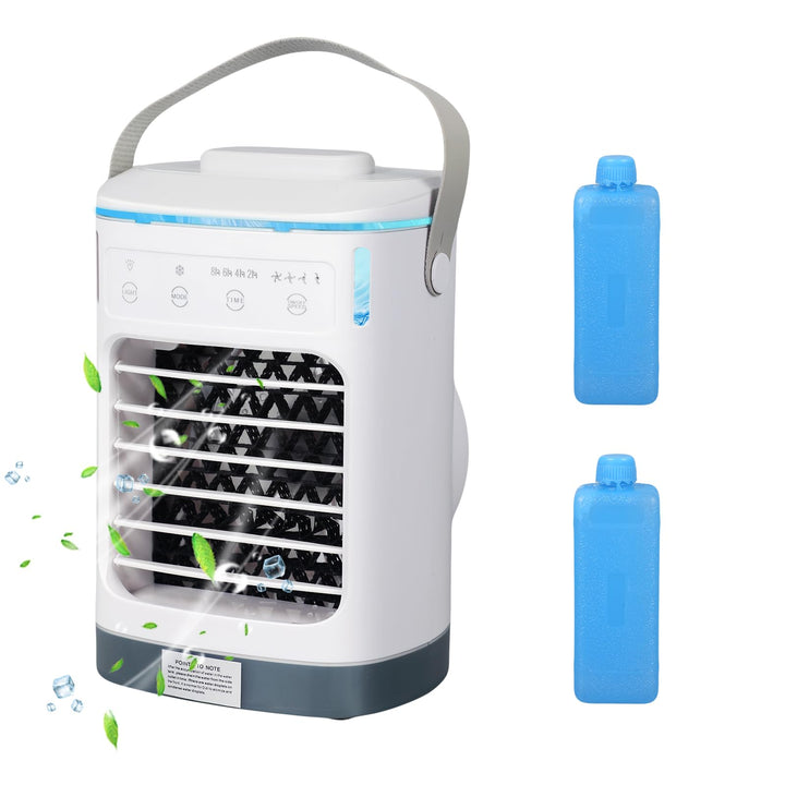 Mobile Klimaanlage Klein, 4 in 1 Luftkühler mit 700 ml Wasserkühlung, Leise Klimagerät ohne Abluftsc