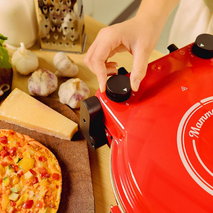 Cecotec Elektrischer Grillofen für Pizza Fun Pizza&Co Mamma Mia, 1200 W, 15-Minuten-Timer, Maximalte