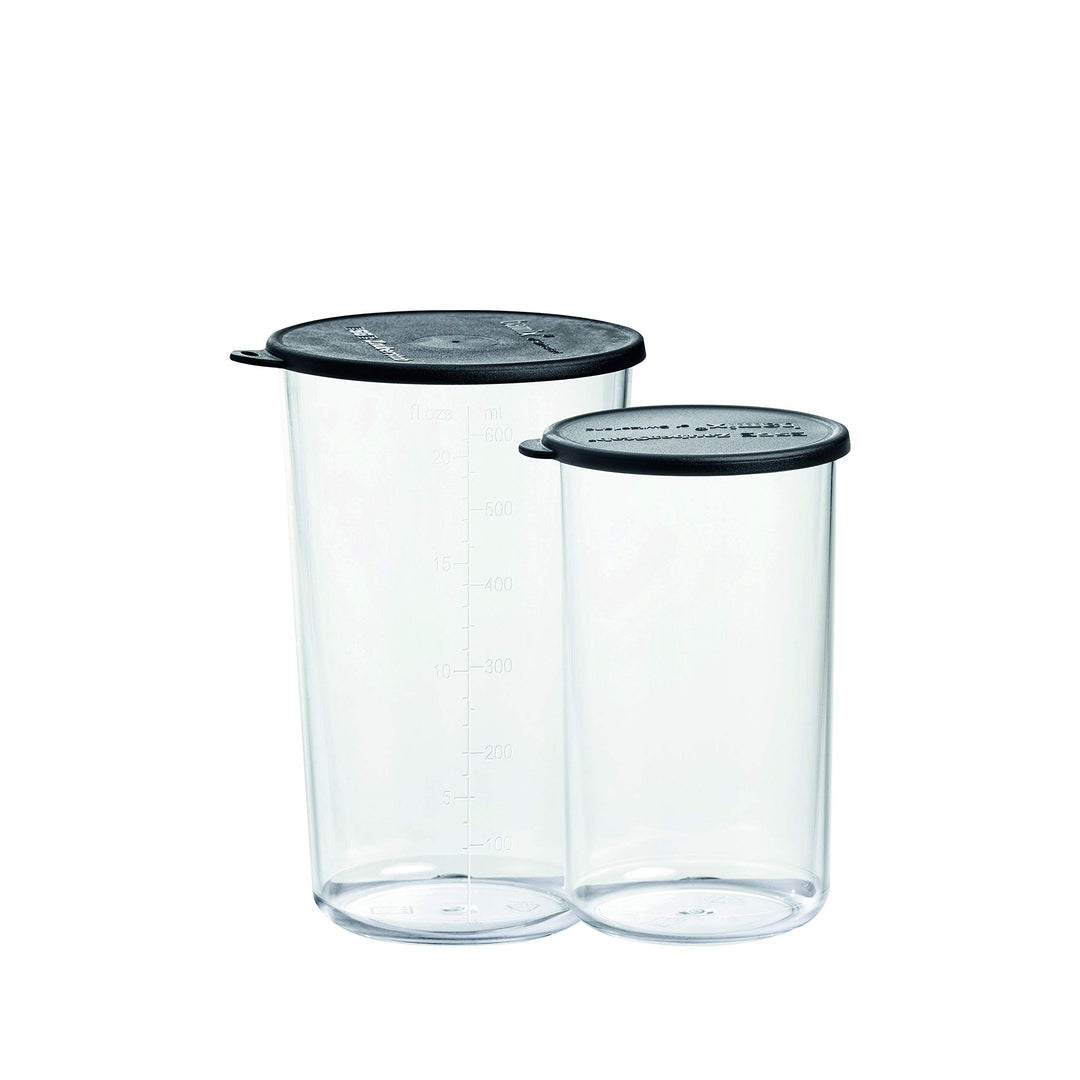 bamix 450.050 Becher mit Deckel 400 & 600 ml, Kunststoff