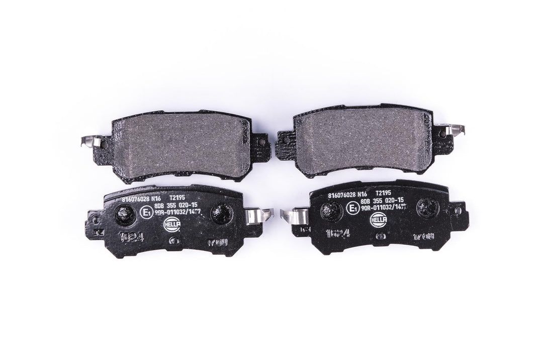 HELLA PAGID 8DB 355 020-151 Bremsbelagsatz - T2195 - Dicke/Stärke: 14.4mm - mit akustischer Verschle