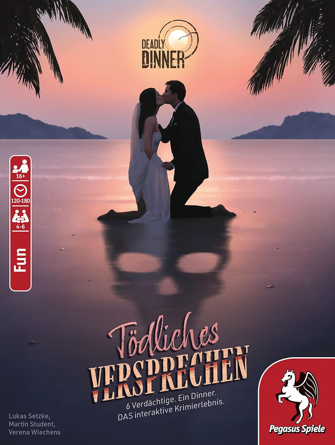 Pegasus Spiele 19013G - Deadly Dinner – Tödliches Versprechen - Krimi Dinner für Zuhause - 4 bis 6 S