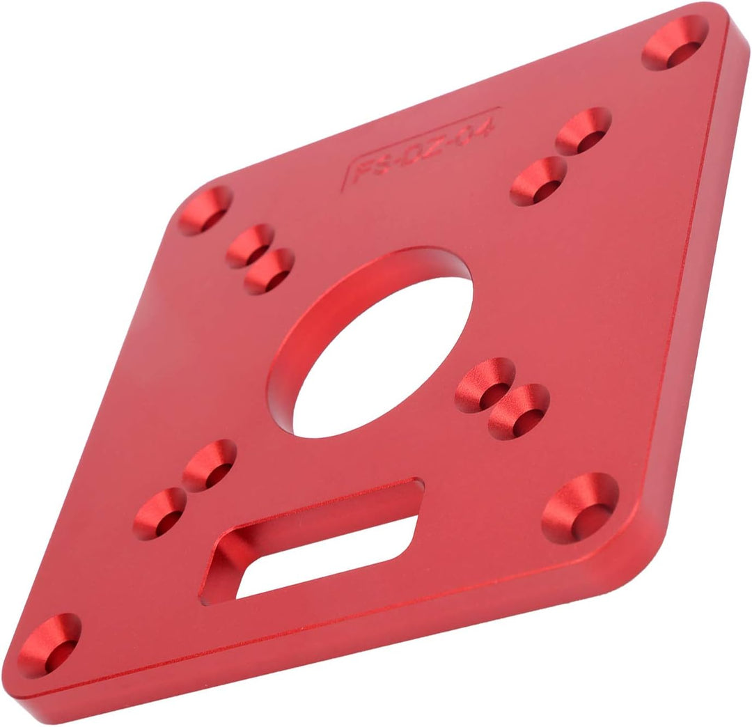 Router Base, Flip Board aus Aluminiumlegierung, Router Sub Base Plate mit Vorgebohrten Löchern Kompa