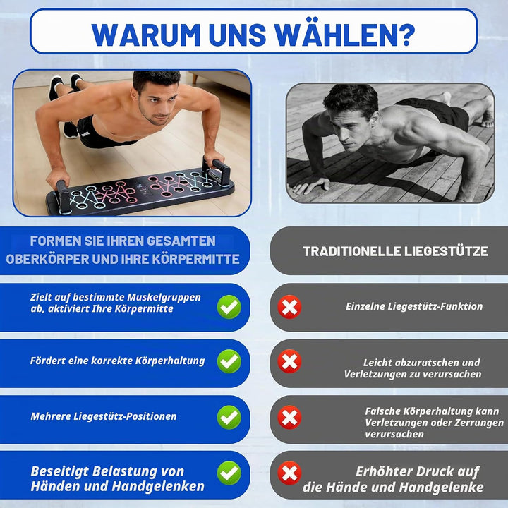 Premium Liegestützbrett Set 2025 – Innovatives 12-in-1 Push Up Board,Liegestütze Brett Faltbares mit