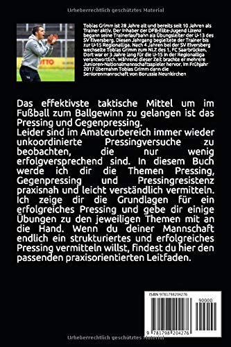 Pressing verstehen und trainieren: Pressing - Gegenpressing - Pressingresistenz, Taschenbuch