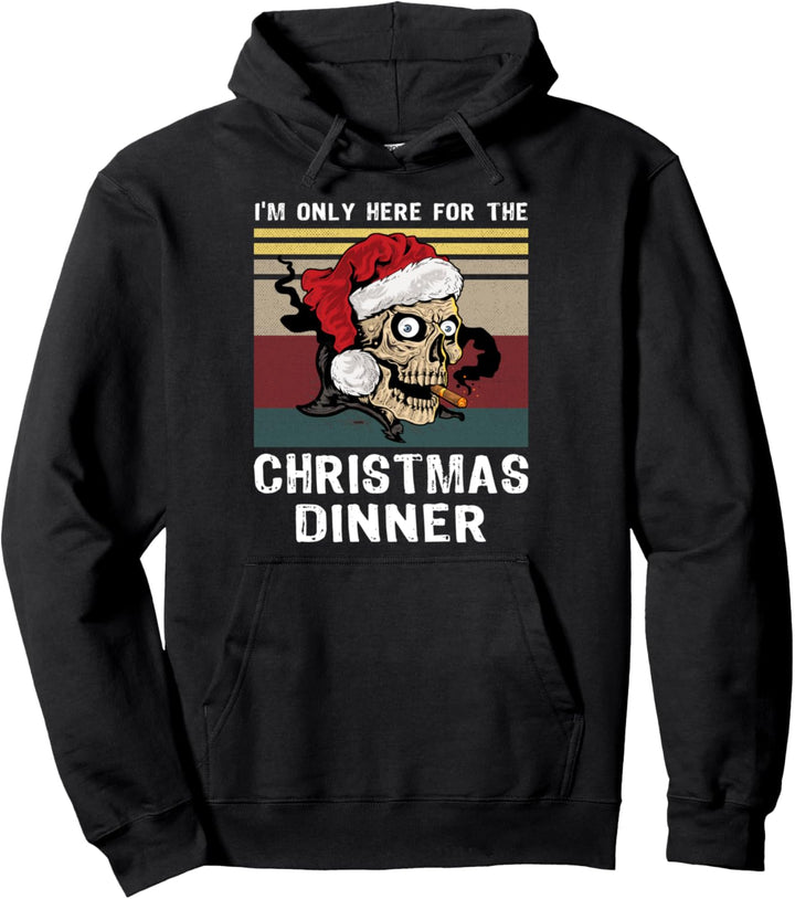Weihnachten Rocker Weihnachtsmann Totenkopf Weihnachten Pullover Hoodie