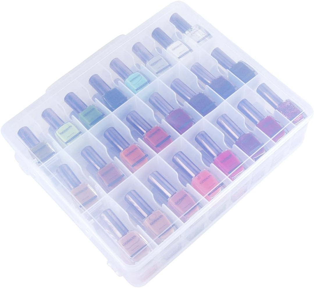 Kissbird Universal-Nagellack-Halter für 48 Flaschen, verstellbare Trennwände, platzsparend