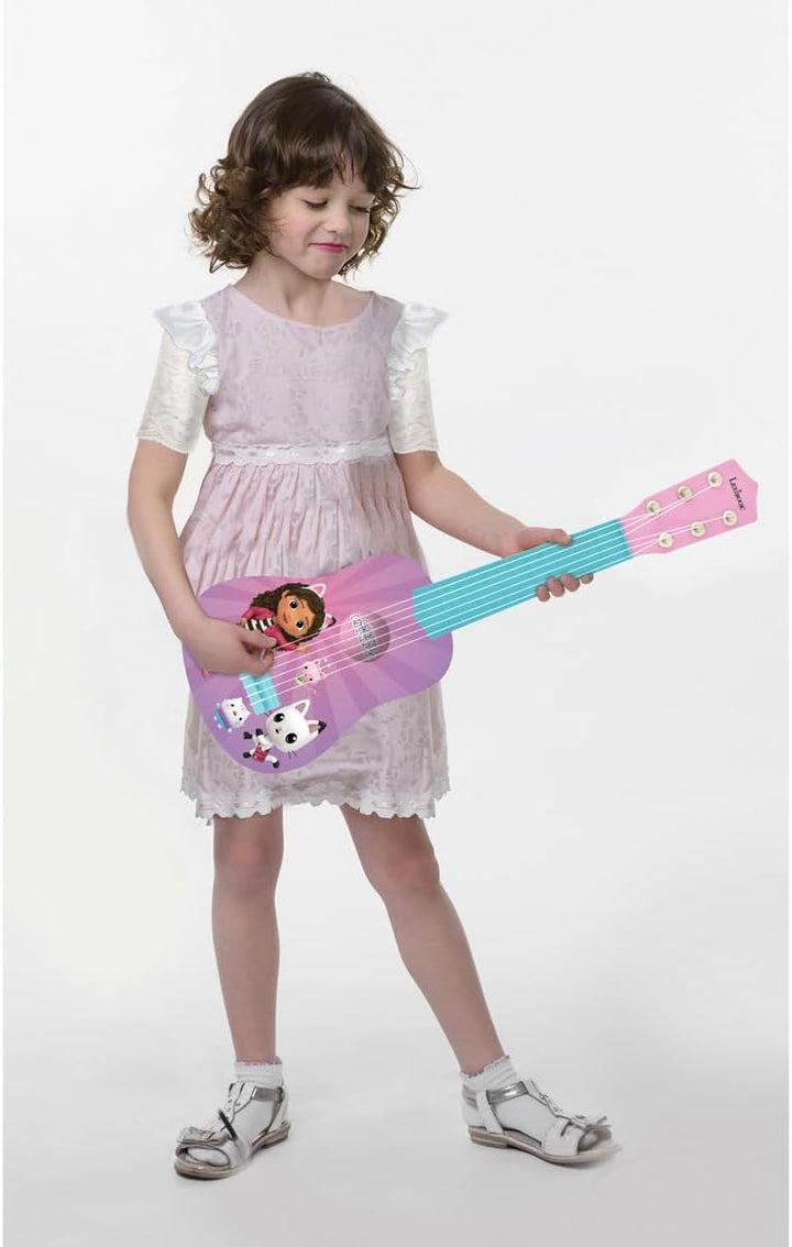 Lexibook, Gabby's Dollhouse, Meine erste Kinder-Gitarre, 6 Nylonsaiten, 53 cm, Inklusive Anleitung,