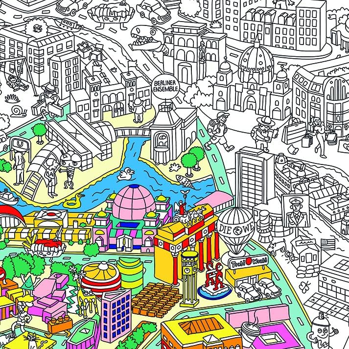 Giant Coloring Poster 70 x 100, Berlin