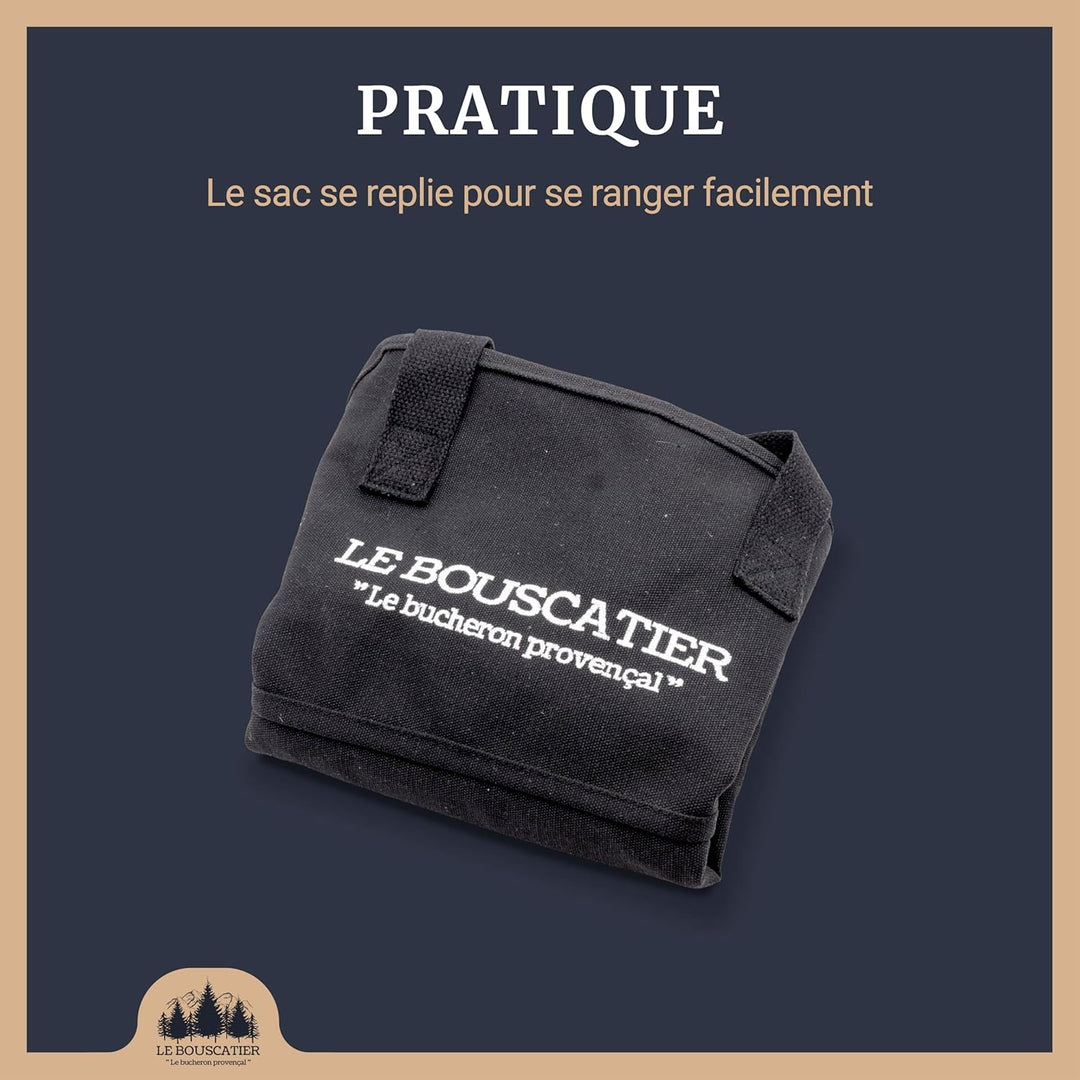 Le Bouscatier Holztasche für 30 oder 50 cm Holzscheite Kaminholzkorb für Ofen und Holzkamin