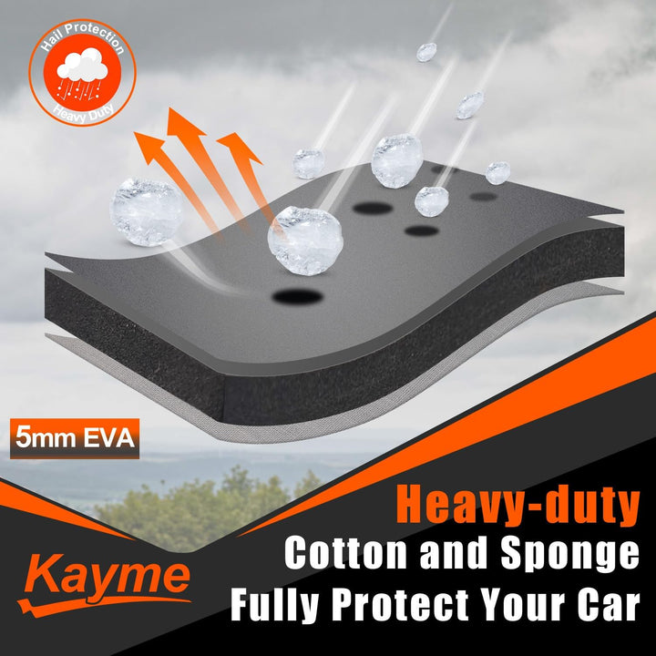 kayme Hagelschutzplane Auto Autoabdeckung Wasserdicht Atmungsaktiv. SUV Hagelschutzgarage, Abdeckpla
