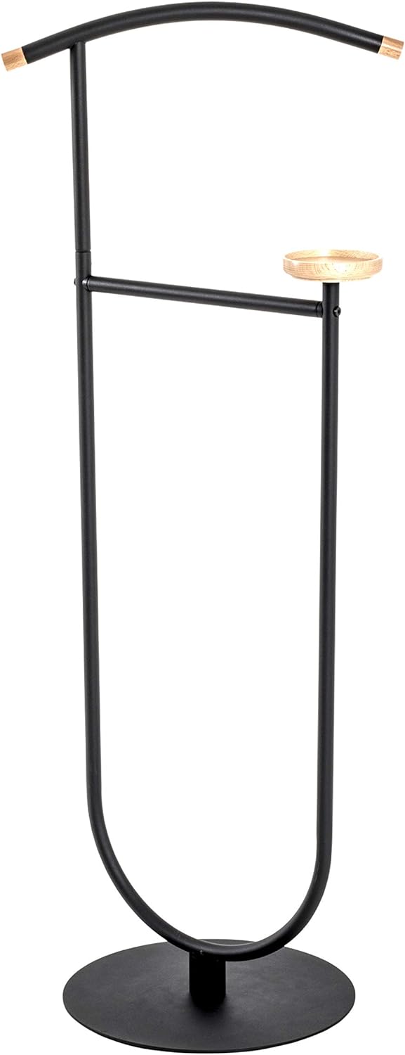 HAKU Möbel Herrendiener, Massivholz, schwarz-buche, B 45 x T 34 x H 115 cm