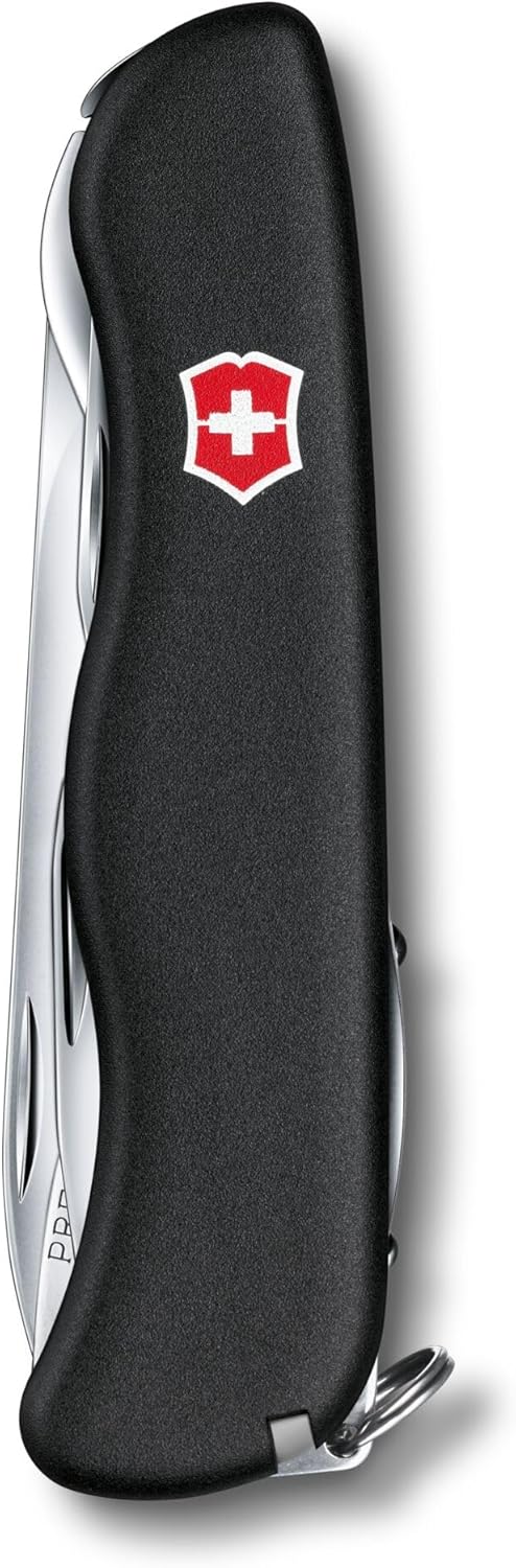 Victorinox Picknicker Taschenmesser (11 Funktionen, Feststellklinge, Schraubendreher) Schwarz, Schwa