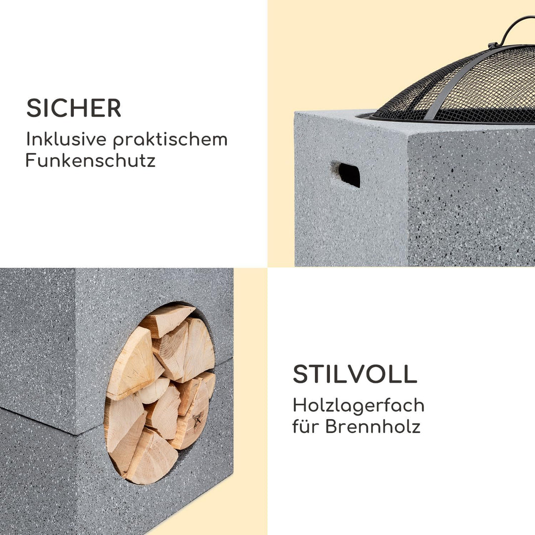 Blumfeldt Feuerschale, Tragbare Feuerstelle Outdoor, Feuerschalen für den Garten, Terrasse & Camping