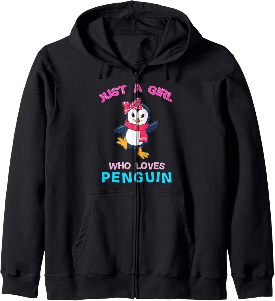 Lustiges Pinguin-Mädchen, das Pinguine mag Geschenk Kapuzenjacke