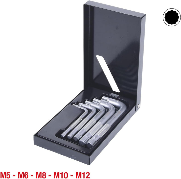 KS Tools 151.4100 XZN-Winkelstiftschlüssel-Satz, kurz, 5-tlg.