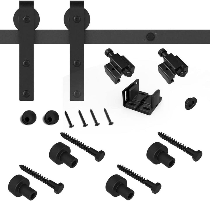 2.5FT/76.2cm Schiebetürbeschlag Mini Schiebetür-Hardware-Kit für Einzeltür TV-Ständer, Kleiner Kleid