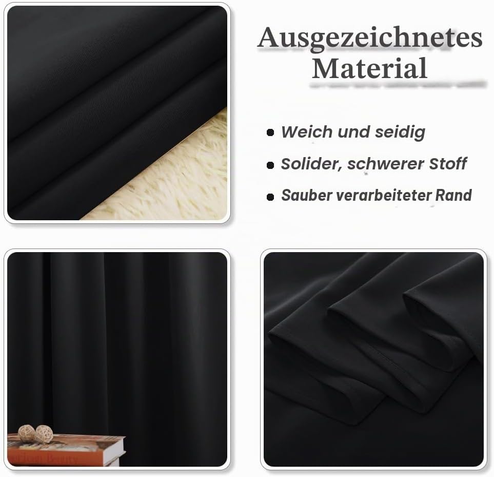 PONY DANCE Scheibengardinen Blickdicht Kurzgardinen Küche Bistrogardine 2er Set H 100 x B 90 cm Verd