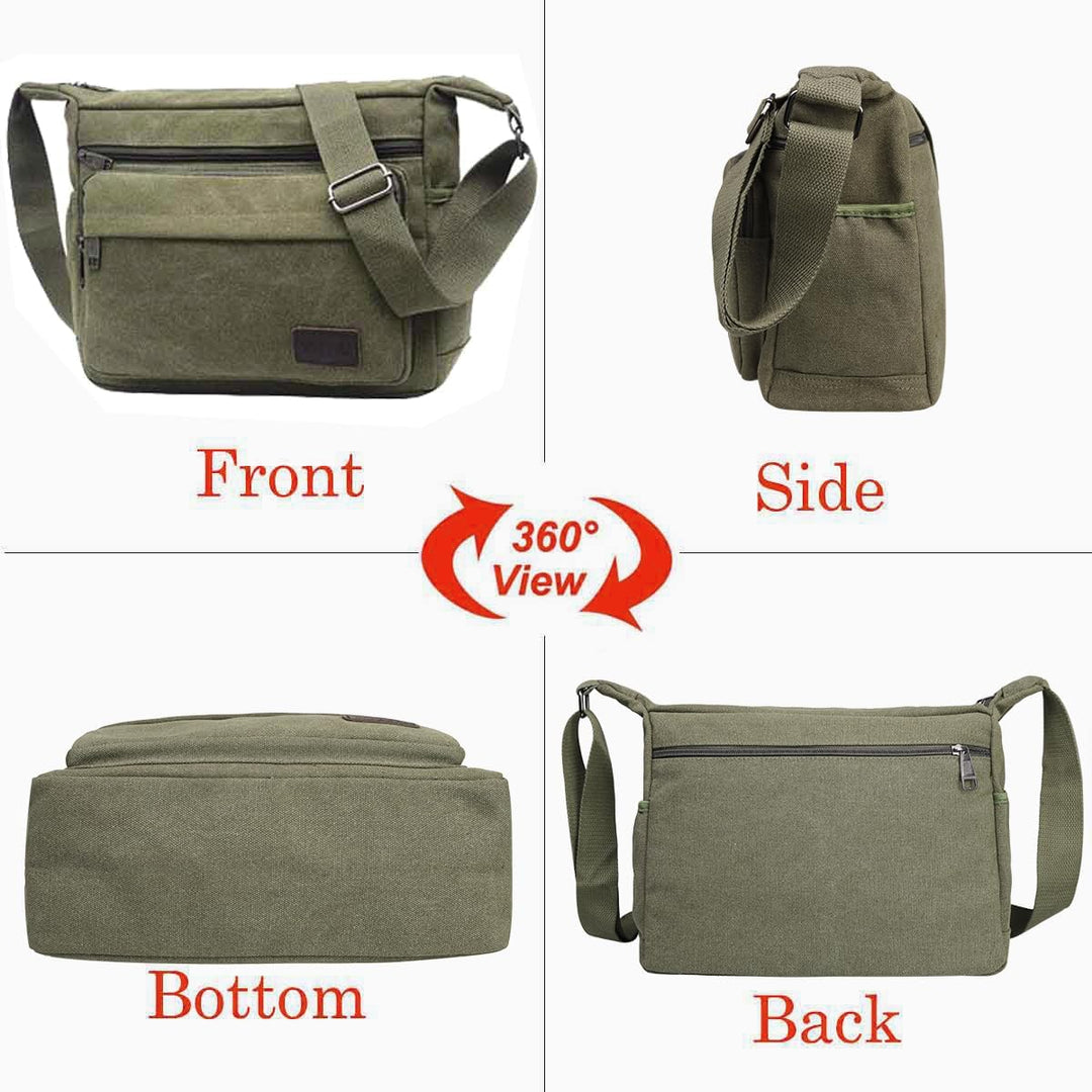 JAKAGO Wasserdichte Umhängetasche Herren,Multi-Tasche aus Segeltuch,Arbeit Taschen für Herren & Dame